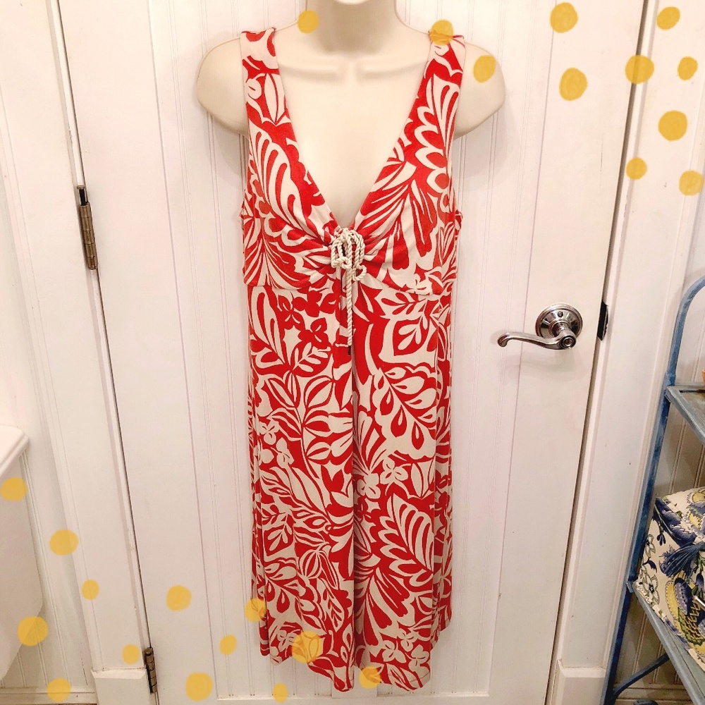 EUC Tommy Bahama Red Floral Print Dress